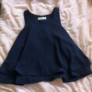 dark blue blouse